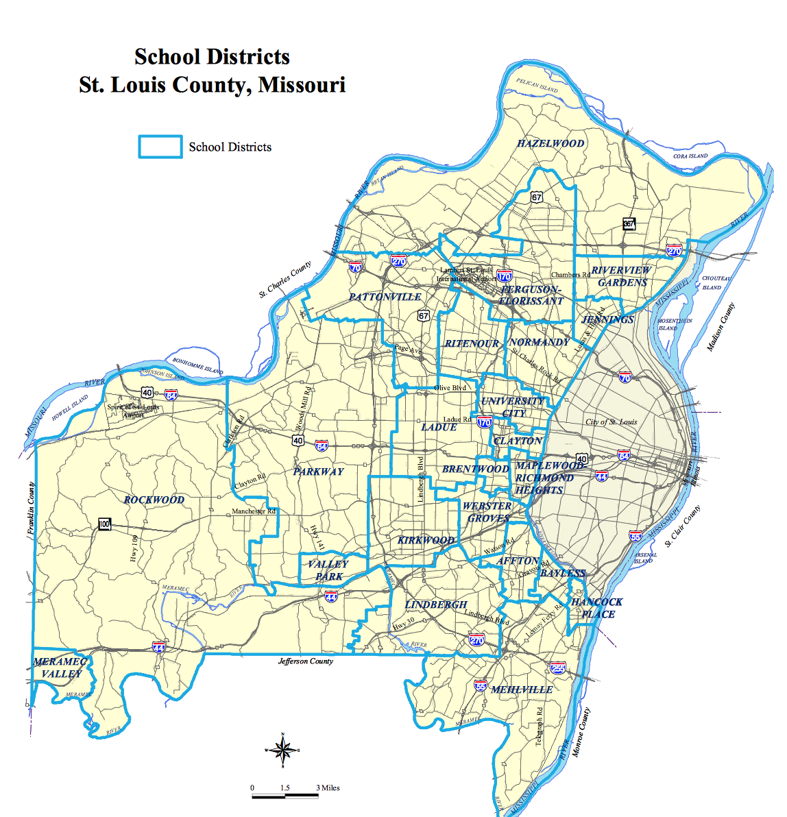 St Louis School Districts Map - Maping Resources